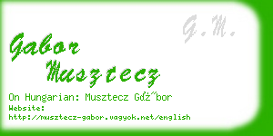 gabor musztecz business card